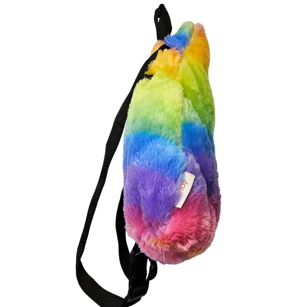Emoji Rainbow Poop Plush Backpack Kids OS Multicolor‎ Faux Fur FABNY